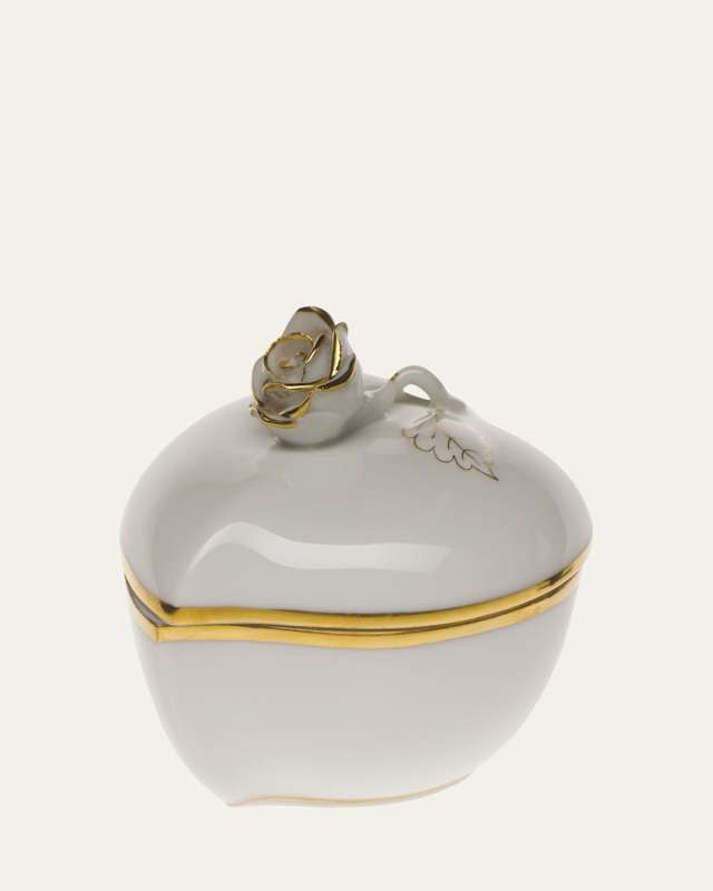 Golden Edge Heart Bonbon with Rose